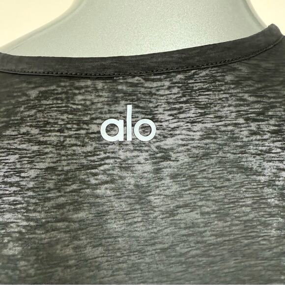 ALO Yoga women black sheer top size S - Picture 4 of 6